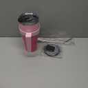 40 oz Tumbler with Handle and 2 Straw 2 Lid, Insulated Water Bottle Stainless Steel Vacuum Cup Reusable Travel Mug, Cherry (Sakura)