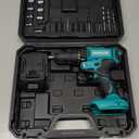 COMOWARE 20V Cordless Drill, Electric Power Drill Set with 1 Battery & Charger, 3/8” Keyless Chuck, 2 Variable Speed, 266 In-lb Torque, 25+1 Position and 34pcs Drill/Driver Bits Missing Pieces, Toolbox Doesn't Close