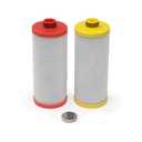 Aquasana Replacement Filter Cartridges for 2-Stage Under Sink Water Filtration System - Filters 99% Of Chlorine - 2 Count - AQ-5200R, Red and Yellow