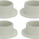 E26 E27 Light Socket Shade Ring,Plastic Lamp Shade Collar Rings,Light Fixture Parts of Retainer Rings,Lock E26 E27 Socket with Thread Diameter 1-1/2 Inches (White,4-Pack)