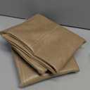 Fancy Homi 2 Packs Tan Long Lumbar Waterproof Faux Leather Decorative Throw Pillow Covers 14x24 Inch for Outdoor Couch Bed, Beige Hand Stitched Cushion Case 35x60 cm, Taupe Modern Farmhouse Home Decor