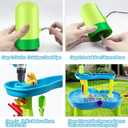 Intoypad Ultimate Water Table Pump: 3 Hours of Non-Stop Fun Rechargeable Battery Powered Water Pump for Toddlers Water Play Sand Table Toys Accessories Summer Outdoor Game Toys for Kids Green