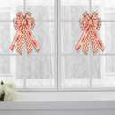 3 x Hying Large Valentines Bows for Wreath, Natural Burlap Bows Valentines Wreath Bow Glitter Red Heart Truck Tree Topper Bows for Front Door Wall Party Valentines Decorations (Style 3: Love Truck)