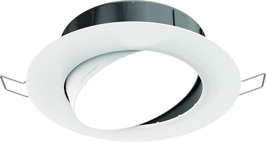 Juno WF4C ADJ TUWH MW M6 Smart LED Wafer Downlight, 2700K-5000K Tunable White, Dimmable, Zigbee or Bluetooth Connection, Use with Alexa, Google Home, SmartThings, Adjustable, 4 Inch, Matte White