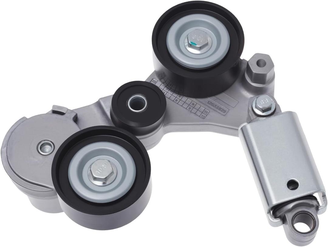 AUQDD 12663047 Belt Tensioner and Pulley Assembly (For 2.4L MILD HYBRID EV-GAS) Fit For 2012-2016 Bu-ick Lacrosse, 12-16 Regal /13-14 Chevy Malibu,2014 Impala (2008-519269 12655192)
