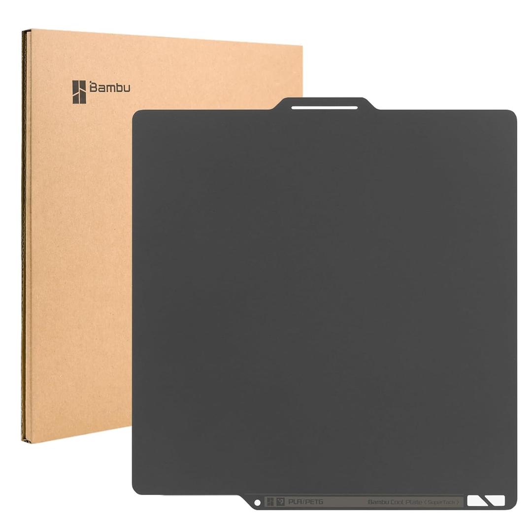 Original 3D Printer Build Plate Cool Plate SuperTack Build Plate 257x257MM Spring Steel Plate for Bambu Lab X1C / X1 / X1E / P1P / P1S / A1 3D Printer