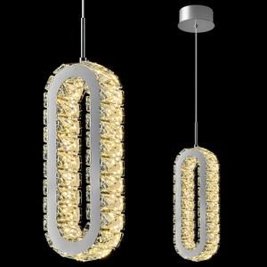 Pendant Lighting for Kitchen Island LED Modern Chrome Pendant Lights Fixture Mini Oval Crystal Chandeliers for Bedroom Living Room Bathroom Dining Room Corridor Bar Warm Single Hanging(1-Pack)