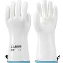 LANON Liquid Silicone Baking Gloves, Heat Resistant Oven Gloves with Fingers, BBQ Gloves Food Grade, Grill Gloves, Oven Mitt, Anti-Slip Grip, White, Medium
