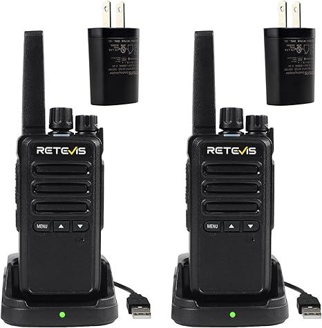 Retevis RT68 Two Way Radios Long Range,Walkie Talkies for Adults Rechargeable with 5 Port USB Charging Station,Portable FRS Two-Way Radios Hunting Outdoors Hiking Road Trips( 2 Pack)