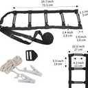 ZUEXT Bed Ladder Assist 160 Inch, Black Pull Up Assist Device w/ 5 Handles Grips, Adjustable Rope Ladder Straps, Sit Up Handle Helper for Elderly Seniors Adults Pregnant Injury Handicapped Patients