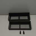 2 Pack Magnetic Spice Storage Rack Organizer for Refrigerator and Oven, Black Fridge Organizers and Storage