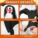 Dog Halloween Saddle Costume Dog Ghost Riding Costume Pet Transformation Ghost Clothes Halloween Cosplay Party Dressing Up Outfit for Small Medium Dogs Cats