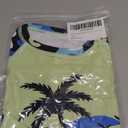 Boys Rash Guard Shirt Short Sleeve UPF 50+ UV Sun Protection T Shirt for Kids, Green 01, 10-11 Years