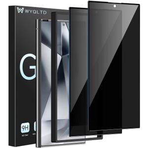 2 Pack for Samsung Galaxy S24 Ultra Privacy Screen Protector Tempered Glass, Anti-Spy, Full Coverage, S24 Ultra Accessories, Case Friendly, Easy Installation