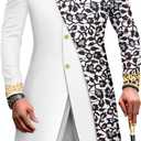 African Suits for Men Embroidery Print Blazer and Pants Set Business Suit Party Wedding Evening, Size: XX-Large