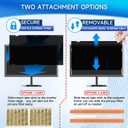Magicmoon 2-Pack 24 Inch Computer Privacy Screen Filter, Anti-Spy/Glare Protector Film for Widescreen Monitor with 16:9 Aspect Ratio (Width x Height: 531mm x 298mm)