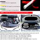 Car LED Hood Light Strip, 70 Inch 12V RGB APP Control Flexible Waterproof Daytime Running Lights with Turn Signal, Universal Bonnet Gap Glow Decoration Accessories for Cars, SUVs, Trucks