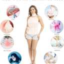 Castor Oil Vest Pack Wrap, 2Oz Organic Cold Pressed Glass Bottle Oil, Soft Organic Cotton Flannel & Waterproof PUL, Reusable Massage Castor Oil Pack Kit