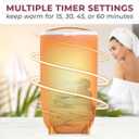 Zadro Large Hot Towel Warmer Bucket Timer Electric Towel Warmer for Bathroom Auto-Shut Off Heated Towel Warmer Spa (Large | 20L | 12" Dia. x 21" Tall, Bamboo/French Blue)