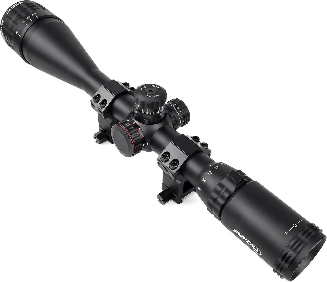 LT 4-16X50 / 6-24X50 Hunting Rifle Scope R/G/B Illuminated Riflescope, Adjustable Objective