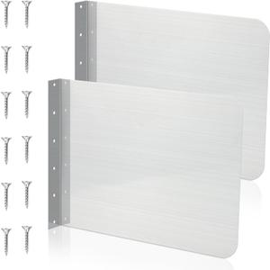 Therwen 2 Pcs Stainless Steel Side Splash Guard for Kitchen Sink 15 x 12 Inch Wall Mount Guard with Screws Commercial Restaurant Bar Hand Wash Sink and Compartment Prep Splash Protector Supply