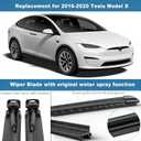 Windshield Wiper Blades for Tesla Model X with Integrated Washing,Tesla Silicone Windscreen Wiper Blades All-Seasons applicable, Original Equipment Accessories (28"+ 18" pair for front windshield)