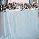 4 x 10.8 ft Extra Large Fluffy Tulle Christmas Tree Decorations Pleated Sparkly Tutu Christmas Tree Skirt Vintage Elegant Ornaments for Xmas Wedding Home Dining Table Decorations(Blue)