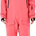 Women One Pieces Ski Suits Waterproof Ski Jumpsuits Winter Onesies Snowsuits Snowboard Coveralls for Snow Sports (X-Small, Pink)