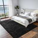 8x10 Area Rugs for Living Room Rug: Soft Fluffy Shag Black Rugs for Bedroom, Non-Slip Large Fuzzy Plush Rug Indoor Floor Carpet for Nursery Kids Boys Girls Room, Dorms, Playroom, Modern Home Decor
