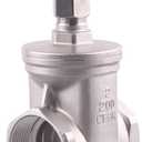 Heavy Duty Gate Valve - 2" NPT Stainless Steel Female x Female Thread Rotary Sluice Valve with Wheel Handle 200WOG For Water Oil Gas