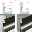 JARBIH 7Packs 1m LED Aluminum Skirting Board, H 65mm LED Skirting Line Strip Light Aluminum Channel Profile Baseboard Light with Milky Cover for Living Room Bedroom Kitchen Home Theater