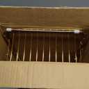 JASIWAY Gold in Sink Dish Drying Rack, Expandable Stainless Steel Small Dish Rack Over Kitchen Sink, Plate Drainer Strainer with Utensil Holder & Cup Holders, Counter Space Saving Wire Dryer Rack