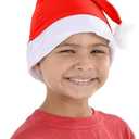 The Dreidel Company Red Christmas Santa Clause Hat, Xmas Hat for Unisex Adults and Kids, Festive Party, 18" (6-Pack)