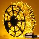 JMEXSUSS 230ft 720 LED Warm White Christmas String Lights Outdoor, Plug-in Outdoor String Lights with Remote Control, Clear Wire 8 Modes Christmas Tree Light for Bedroom Tree