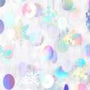 Iridescent-Holographic Christmas Party-Decorations Snowflake-Snow Garland - 61Ft Winter Wonderland Frozen Hanging Paper Streamers Banner, Birthday New Year Decor Ouruola