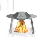 FirePit Heat Deflector for Solo Stove Ranger 15", Portable Heat Diffuser with Carrying Handles for Solo Stove Ranger, 15 Inch Stainless Steel Heat Deflector for 15 Inch Fire Pit Accessory
