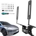 2025 2026 Tesla Model Y Juniper License Plate Holder - Original Lockable License Plate Frame with Anti-Theft Design, Lightweight Yet Rigid Aluminum Construction Mount No Drilling