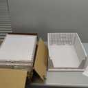 8 Pack Stackable Closet Storage Basket - Stackable Storage Bins, Multifunctional & Foldable Closet Organizer Waterproof, Wardrobe Cupboard Space-Saving Hat Storage Drawer Organizer, White