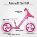 JOYSTAR 12/14 Inch Kids Balance Bike for 18months-5 Years Old Boys Girls, Lightweight Toddler Balance Bikes with Footrest and Handlebar Basket or Doll Seat, 14 Inch Wheels