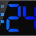 Large LED Digital Wall Clock with Date, Temperature, Auto-Brightness, Auto-DST | Big Digital Clock for Bedroom, Desk, Classroom, Living Room, Kitchen, Office, Gym, Farmhouse, Xmas Gift for Seniors (Rgb)
