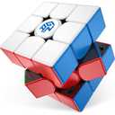 GAN 251 M Pro, 3x3 Magnetic Speed Cube Stickerless Gans 251 Mini Cube Puzzle Toy for Beginner(Frosted Surface Primary Internal)