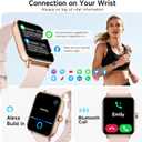 Smart Watches for Women,1.85" HD Display Compatible iPhone/Android (Answer/Make Calls),110+ Sport Modes Fitness Tracker with Heart Rate/Sleep/Sp02 Monitor,200+watch Face IP68 Waterproof (Pink, 1.85)