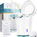 NanoSteamer PRO Professional 4-in-1 Nano Ionic Facial Steamer for Spas - 30 Min Steam Time - Humidifier - Unclogs Pores - Blackheads - Spa Quality - 5 Piece Stainless Steel Skin Kit Included