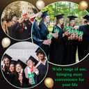 Vesici 24 Pcs Graduation Plastic Cups with Lid and Straws 13.5 oz 2025 Graduate Tumblers Graduation Gifts Drinking Cups with Decorative Bows for Class of 2025 Party Favors Decorations(Green)