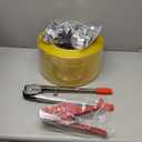 MYFAMIREA Heavy Duty Banding Strapping Kit with Tensioner Tool, 1/2"x 3500FT Polypropylene Plastic Packaging Strapping, 300 Metal Seals, Sealer Tool for Pallets, Logistics, Warehouse (Red)