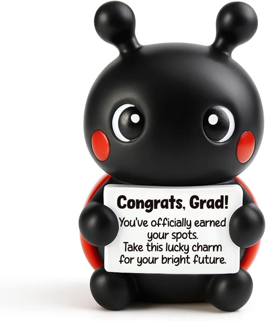 Ladybug Lucky Charm for Grads Inspirational Encouragement Unique Gift Thoughtful Presents Graduation Congratulatory Keepsake for Graduate Students Her Him 2026