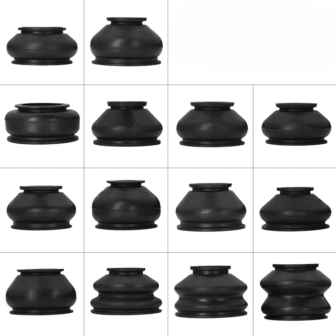 14Pcs Universal Turn To Rod Arm Ball Joint Head Dust Protection Rubber Cover Track For Car Suspension Steering Parts Accessories