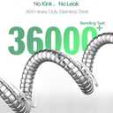 Short Metal Garden Hose 15 ft Connector, Stainless Steel Small Hose Extension Adapter for Hose Reel, Long, Flexible, Lightweight & Heavy Duty Water Pipe, No Kinking Outdoor Water Hose for Yard 15 Feet