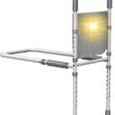 Bed Rails for Elderly Adults Safety: with Motion Sensor Light & Storage Bag -Adjustable Bed Assist Rail for Seniors - Side Bed Rail Handle Support Bar Guard Rails - Fit King Queen Full Twin Bed (Grey)
