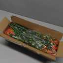 Grunyia 10 Bundles Artificial Fake Flowers, Faux Outdoor Plastic Plants UV Resistant Shrubs Outside Indoor Decorations (Orange-Eucalyptus)